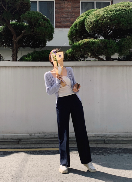 [SLOWAND] # SLOWMADE Plain Thin Fit Summer Cardigan