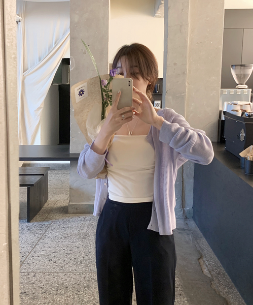 [SLOWAND] # SLOWMADE Plain Thin Fit Summer Cardigan