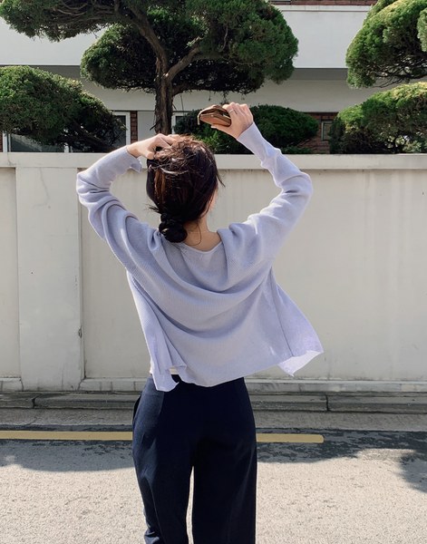 [SLOWAND] # SLOWMADE Plain Thin Fit Summer Cardigan