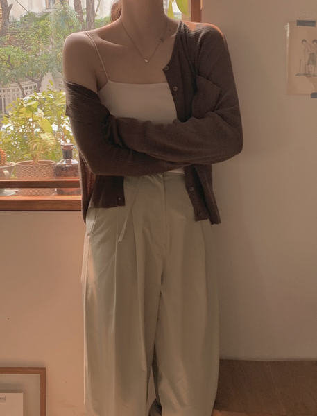 [SLOWAND] # SLOWMADE Plain Thin Fit Summer Cardigan