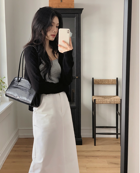 [SLOWAND] # SLOWMADE Plain Thin Fit Summer Cardigan