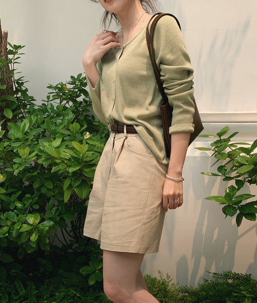 [SLOWAND] # SLOWMADE Plain Thin Fit Summer Cardigan