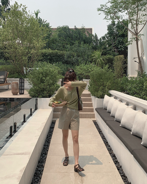 [SLOWAND] # SLOWMADE Plain Thin Fit Summer Cardigan