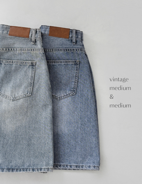 [SLOWAND] Bermuda Cover Washing Half-Length Denim Pants