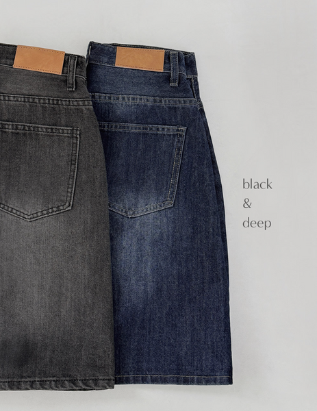[SLOWAND] Bermuda Cover Washing Half-Length Denim Pants