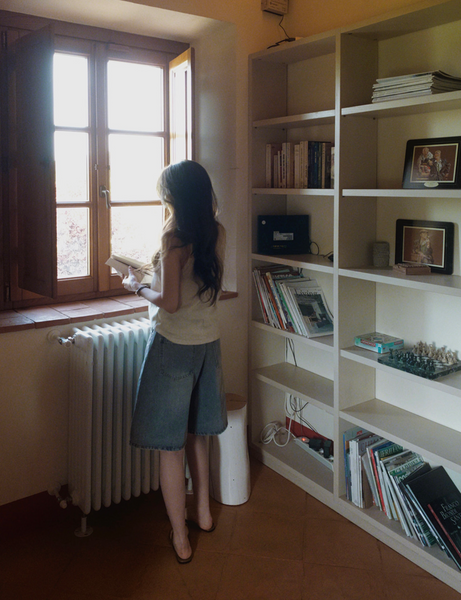 [SLOWAND] Bermuda Cover Washing Half-Length Denim Pants