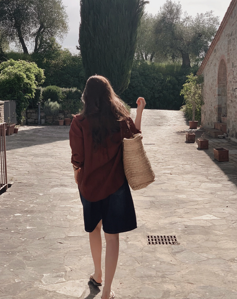 [SLOWAND] Bermuda Cover Washing Half-Length Denim Pants