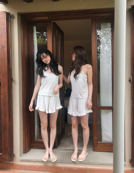 [SLOWAND] ONLY SLOW Kitch Stripe Homewear Set