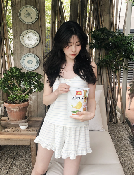 [SLOWAND] ONLY SLOW Kitch Stripe Homewear Set