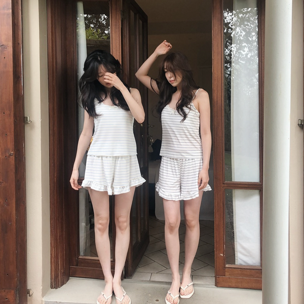 [SLOWAND] ONLY SLOW Kitch Stripe Homewear Set