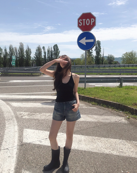 [SLOWAND] ONLY SLOW Slim Fit Halterneck Sleeveless