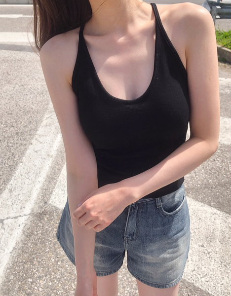 [SLOWAND] ONLY SLOW Slim Fit Halterneck Sleeveless