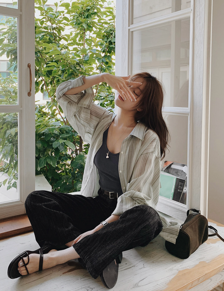 [SLOWAND] ONLY SLOW Slim Fit Halterneck Sleeveless