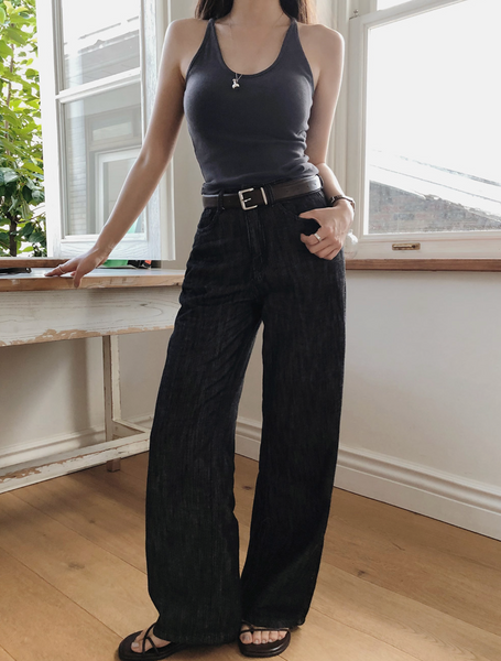 [SLOWAND] ONLY SLOW Slim Fit Halterneck Sleeveless