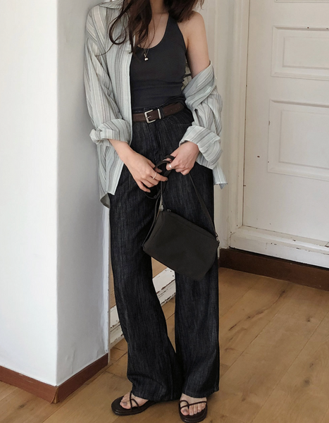 [SLOWAND] ONLY SLOW Slim Fit Halterneck Sleeveless