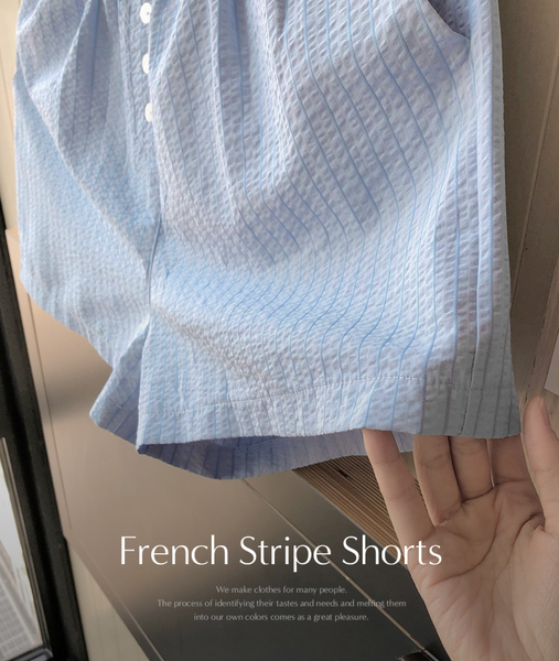 [SLOWAND] #SLOWMADE French Stripe Shorts
