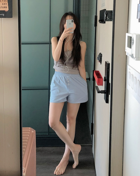 [SLOWAND] #SLOWMADE French Stripe Shorts