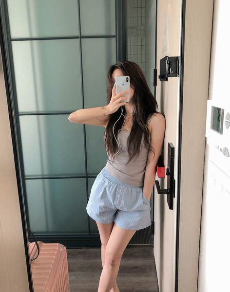 [SLOWAND] #SLOWMADE French Stripe Shorts