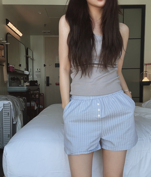 [SLOWAND] #SLOWMADE French Stripe Shorts