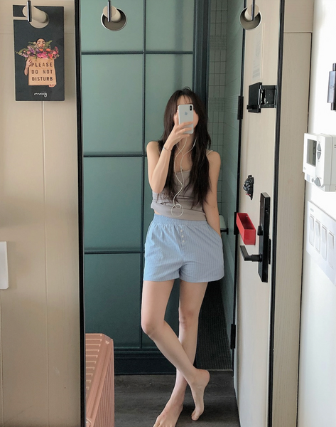 [SLOWAND] #SLOWMADE French Stripe Shorts