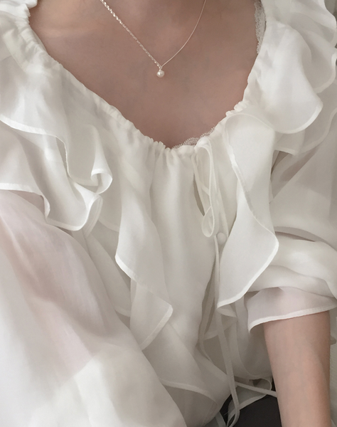 [moat] Brill Pearl Necklace (silver925)