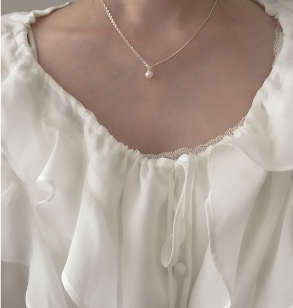 [moat] Brill Pearl Necklace (silver925)