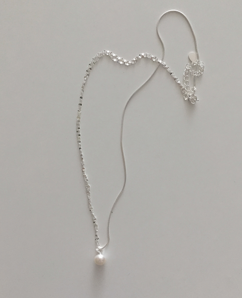 [moat] Brill Pearl Necklace (silver925)