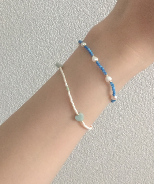 [moat] Candy Heart Beads Bracelet