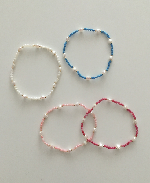 [moat] Candy Heart Beads Bracelet