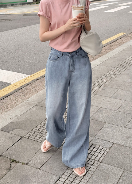 [SLOWAND] # SLOWMADE Summer Wide Denim Pants