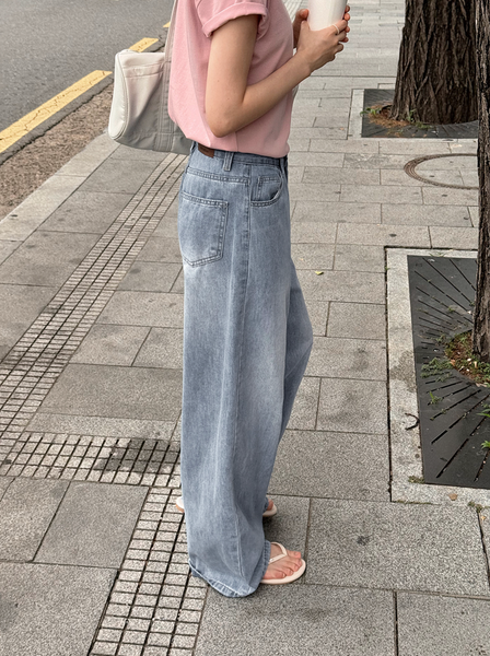 [SLOWAND] # SLOWMADE Summer Wide Denim Pants