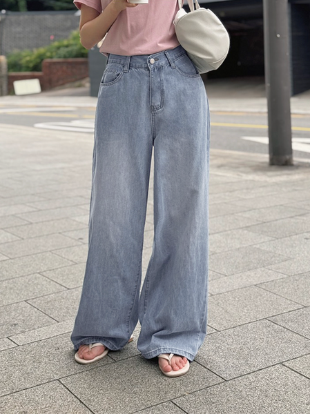 [SLOWAND] # SLOWMADE Summer Wide Denim Pants