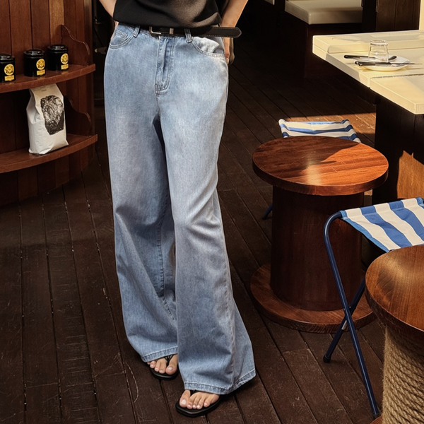 [SLOWAND] # SLOWMADE Summer Wide Denim Pants
