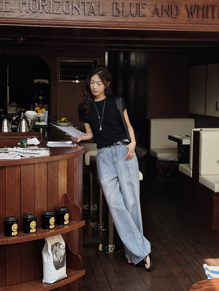 [SLOWAND] # SLOWMADE Summer Wide Denim Pants