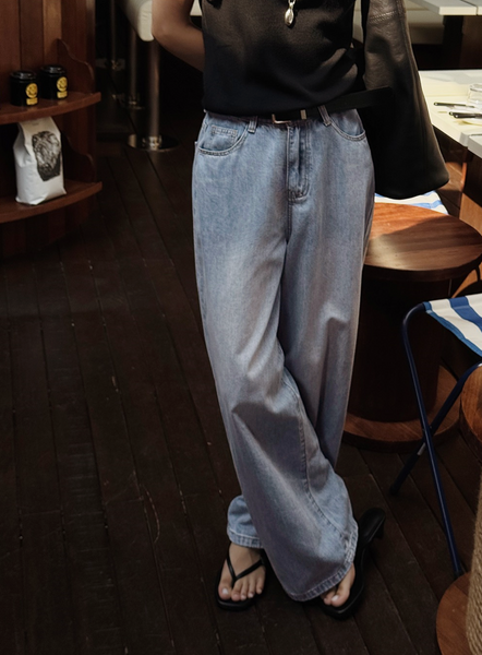 [SLOWAND] # SLOWMADE Summer Wide Denim Pants
