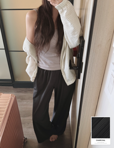 [SLOWAND] # SLOWMADE Ice Coolings Cover Fit Sweat Pants