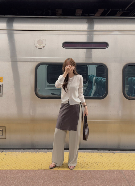 [SLOWAND] # SLOWMADE Ice Coolings Cover Fit Sweat Pants