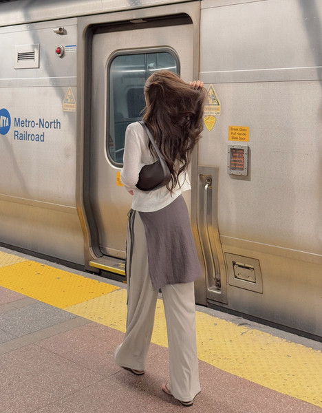 [SLOWAND] # SLOWMADE Ice Coolings Cover Fit Sweat Pants