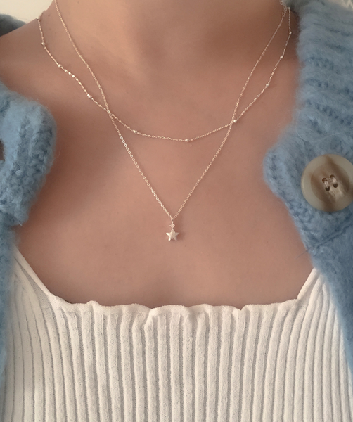 [moat] Matt Mini Necklace (Silver925)