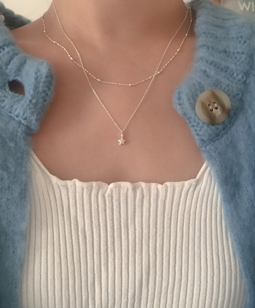 [moat] Matt Mini Necklace (Silver925)