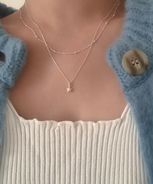 [moat] Matt Mini Necklace (Silver925)