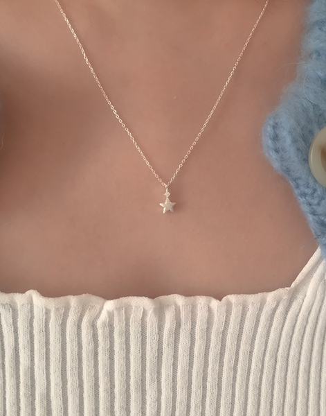 [moat] Matt Mini Necklace (Silver925)
