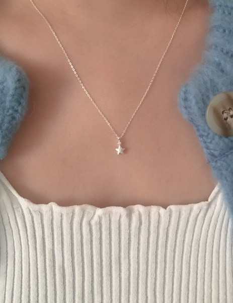 [moat] Matt Mini Necklace (Silver925)