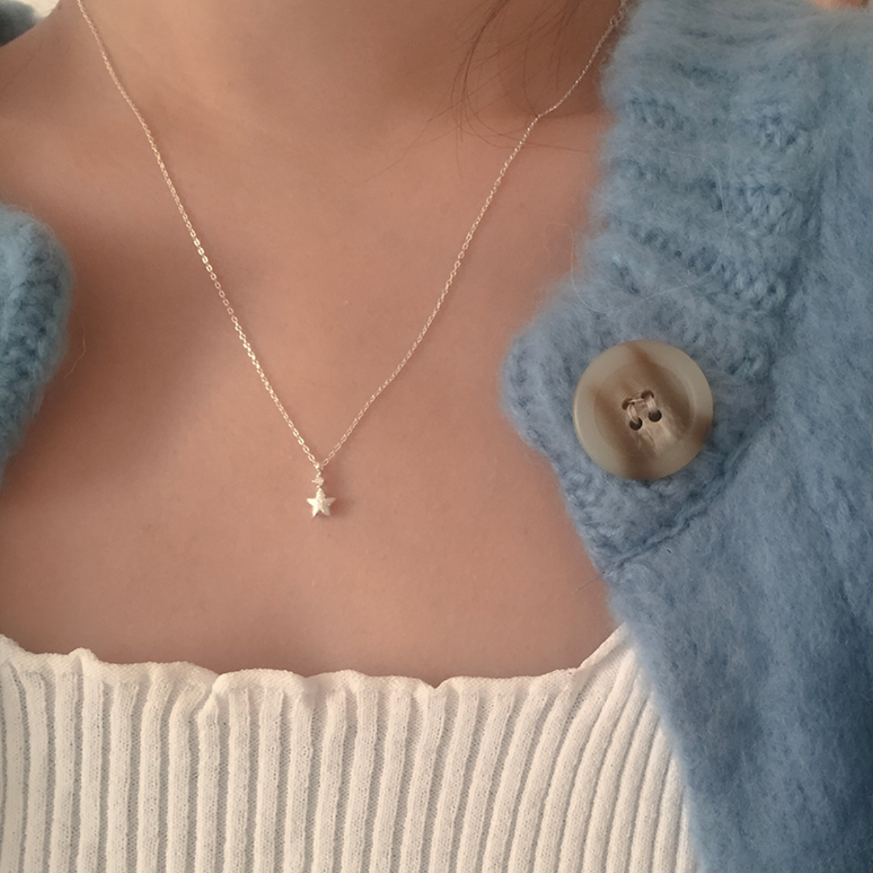 [moat] Matt Mini Necklace (Silver925)