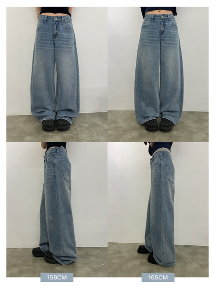 [anyonemore] Picker Steach Pocket Damage Denim Pants