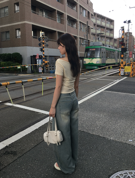 [anyonemore] Summer Hooded Vintage Washing Wide Pants