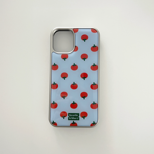 [midmaly] Tomato Silver Frame Phone Case