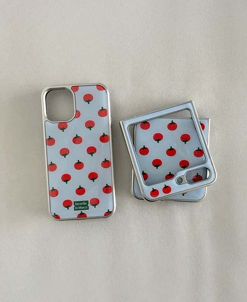 [midmaly] Tomato Silver Frame Phone Case