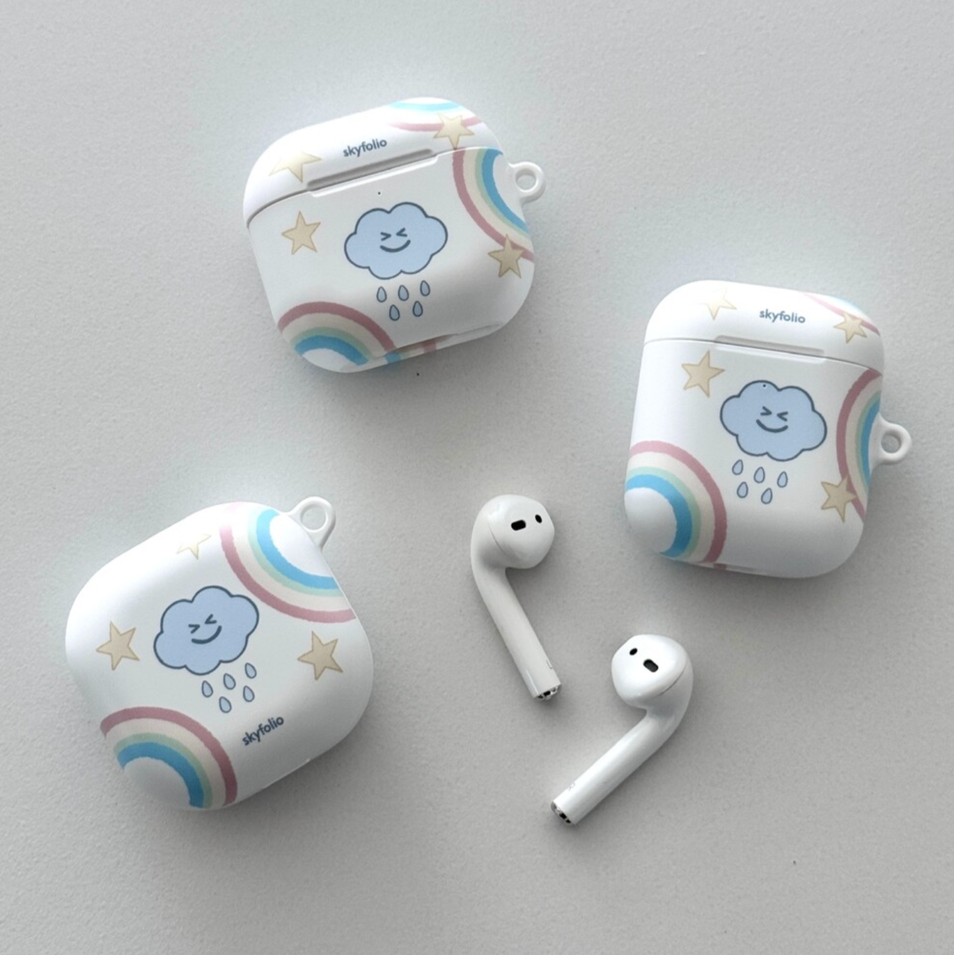 [skyfolio] Rainbow Cloud Airpods Case