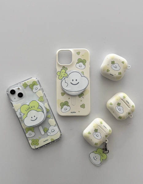 [skyfolio] Clover Cloud Airpods Case